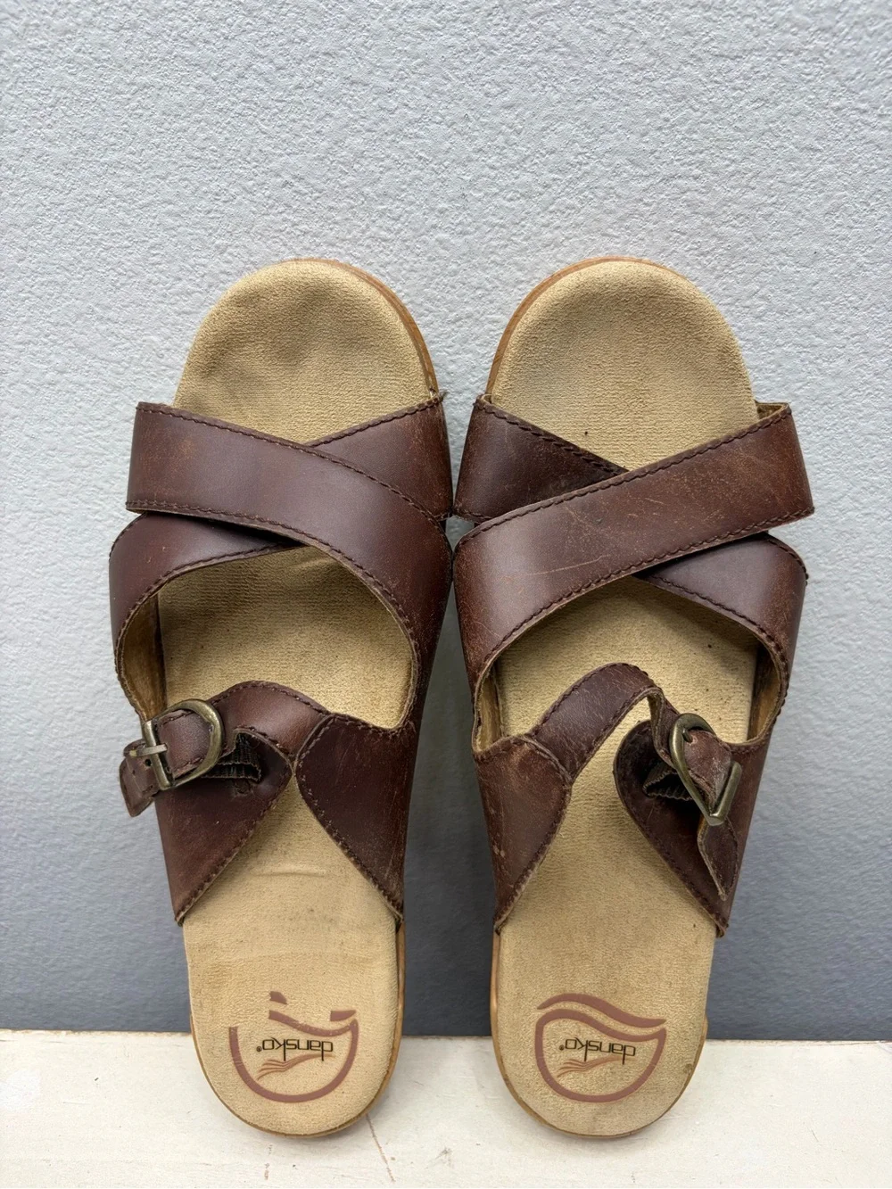 Dansko Brown Leather Sela Sandals Size 41